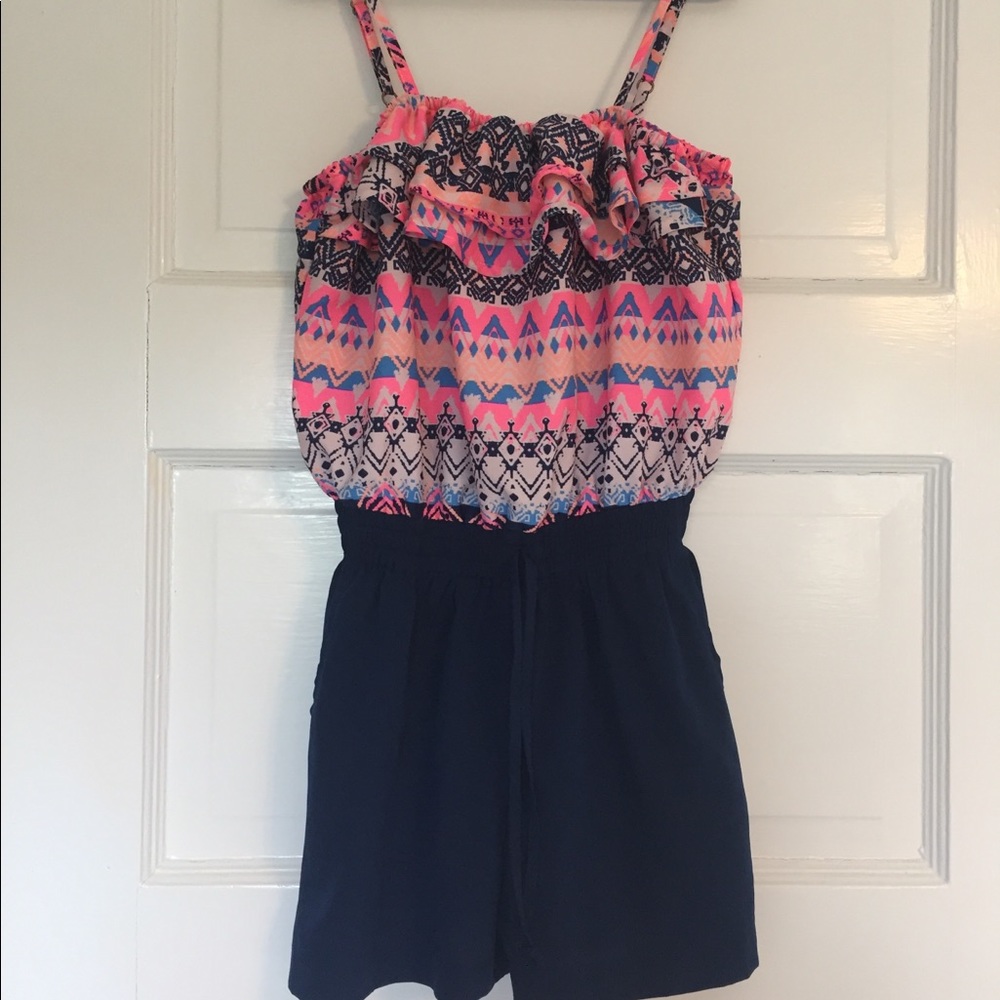 Girls Romper with pockets age 10